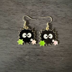 Studio Ghibli Soot Sprite earrings